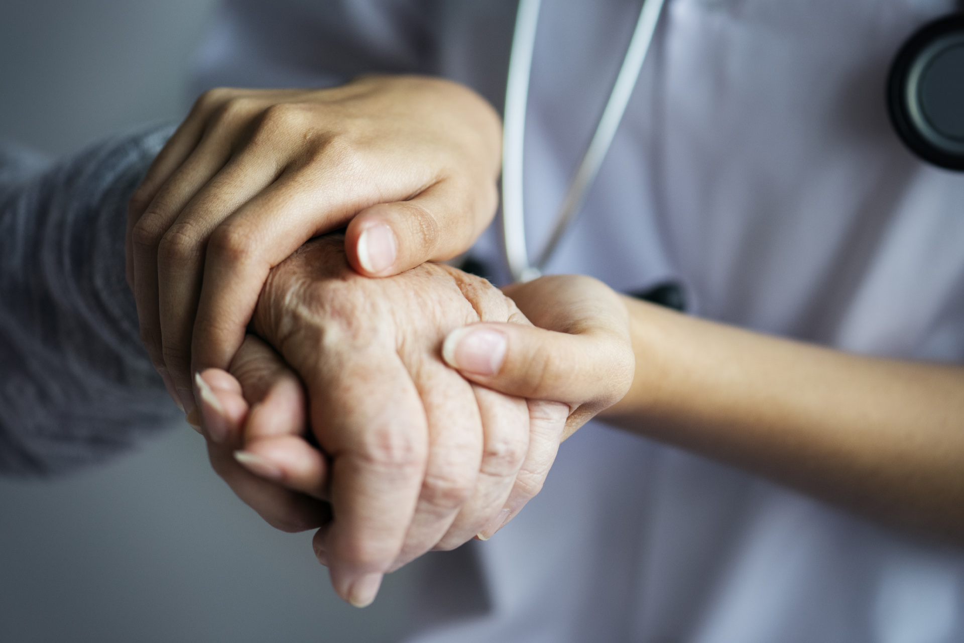 Closeup of a support hands